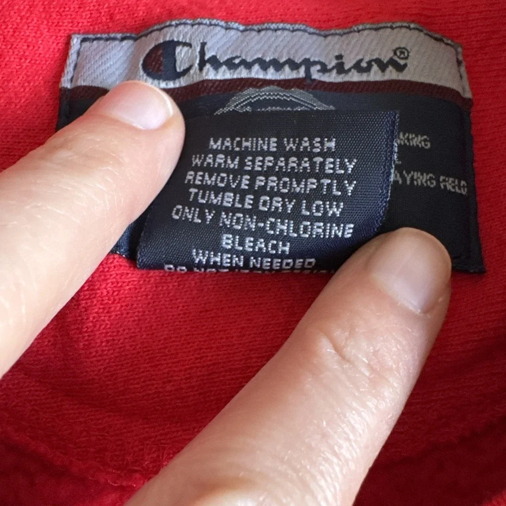 Vintage Champion University Of Maryland Crewneck‎ Sweatshirt Pullover Red Sz M